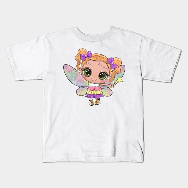 Cute Fairy Kids T-Shirt by Reginast777